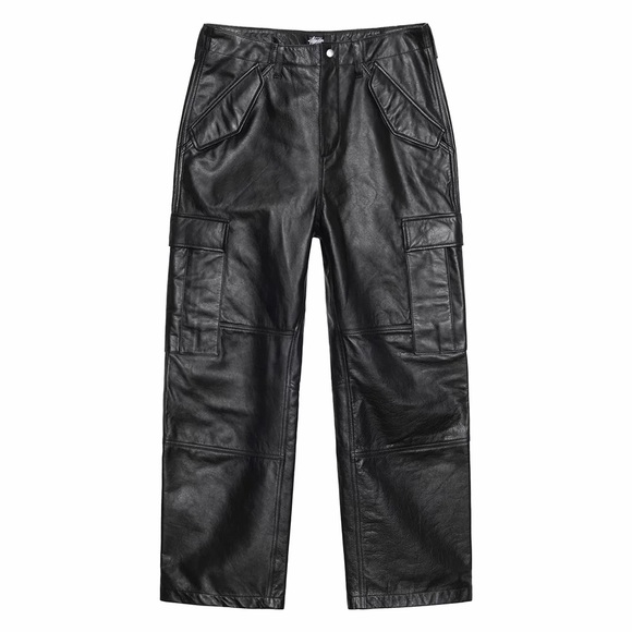Stussy Leather Military Cargo Pants